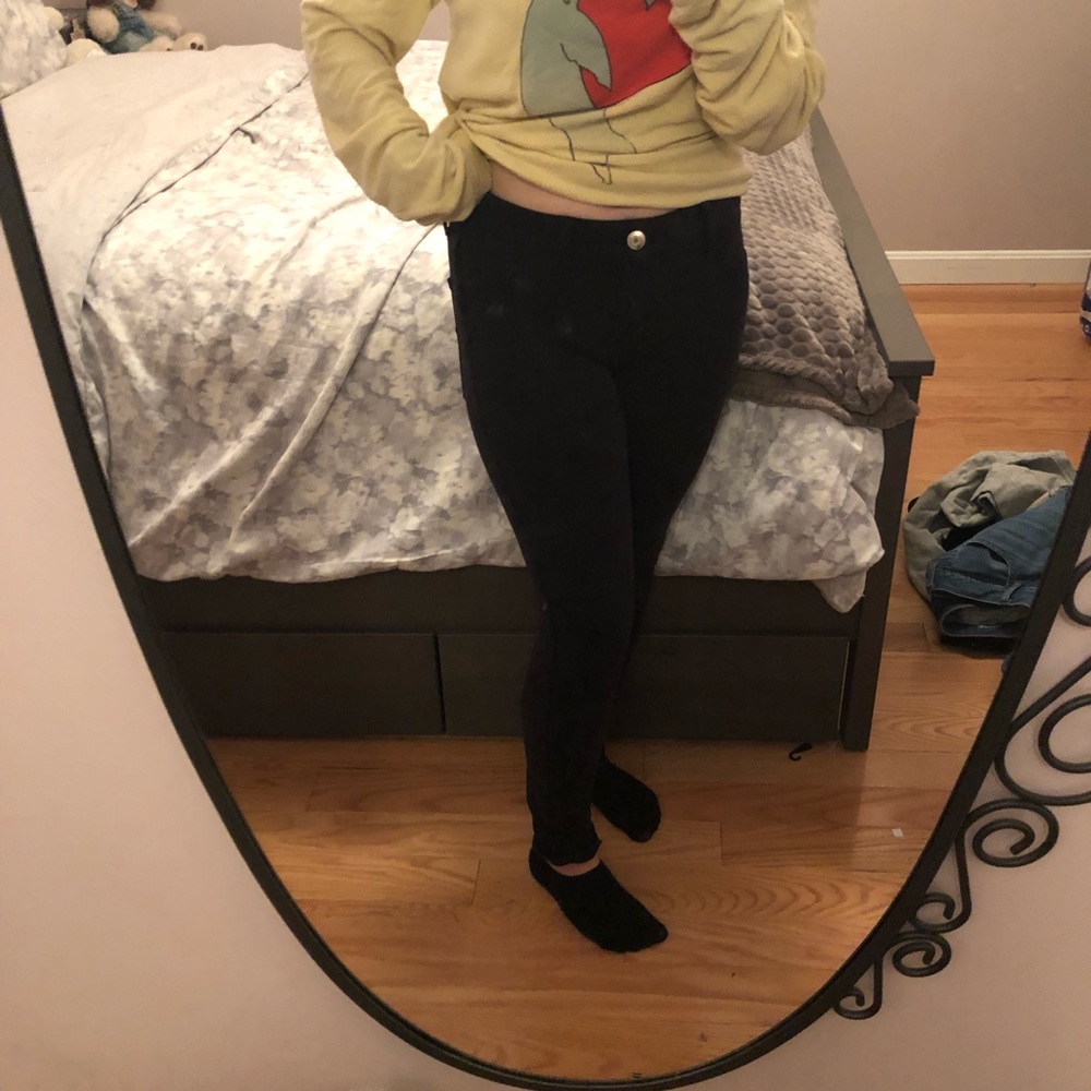 american eagle black jeggings